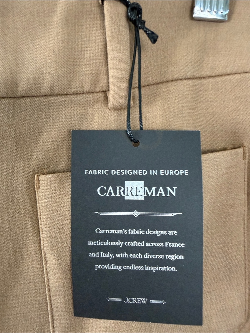 NWT J.Crew Carolina Pant in Four-Season Stretch Size 4, Heather Burnished Saddle - Picture 3 of 8